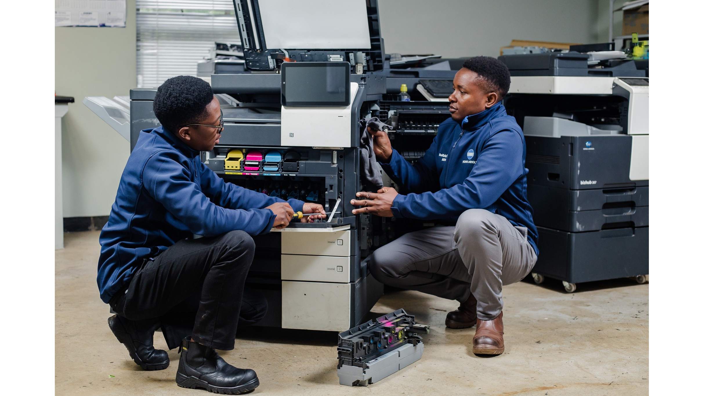 Technicians servicing the machines in preparation to deliver to customers. (Pics: Courtesy)